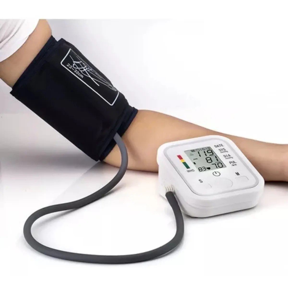 GENERICO - Toma Presión Digital Brazo Con Tensiómetro Usa Pilas O Usb
