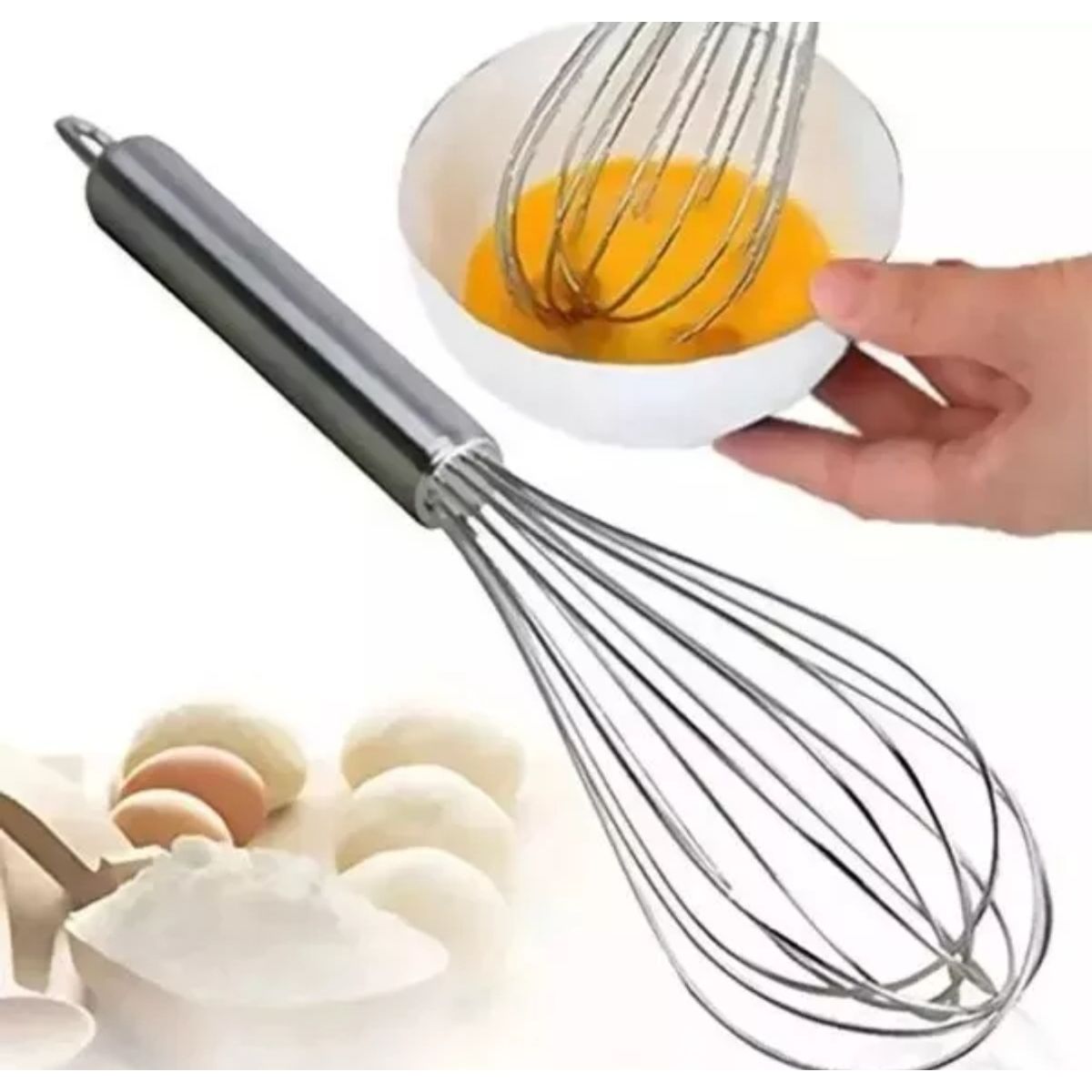 GENERICO - Batidor Mezclador Manual Acero De Cocina