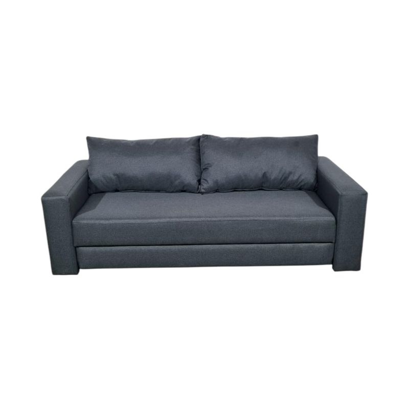 DISEÑOS VALESTRINI - SOFA CAMA MULTIFUNCIONAL LINO GRIS OSCURO