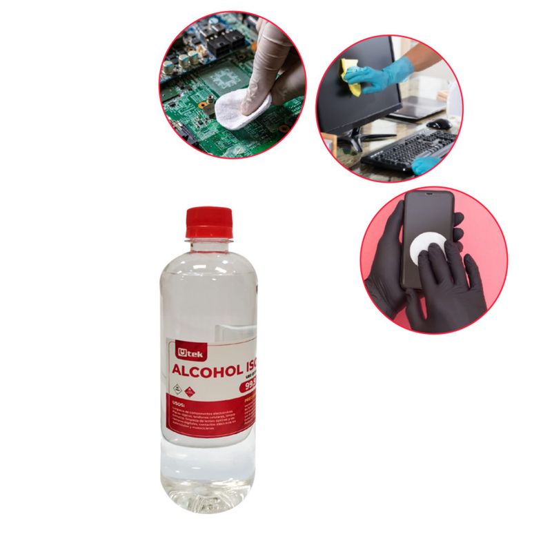 UTEK - Alcohol Isopropílico 1000cc Utek 99-9% Pureza