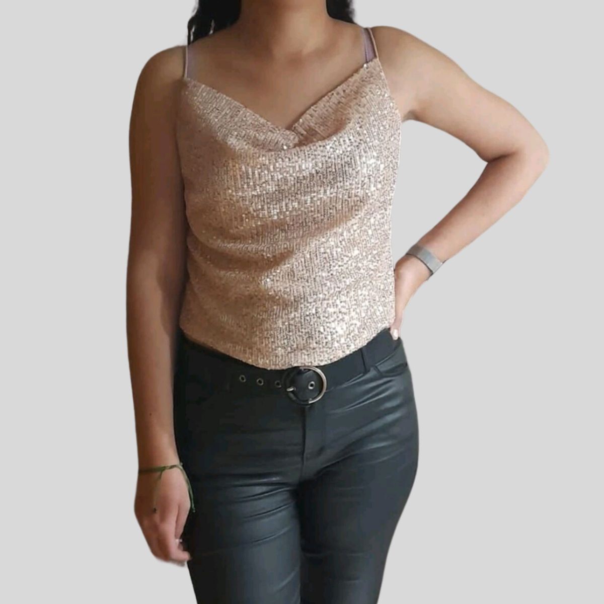ARRAKASTA - Top corto de lentejuelas