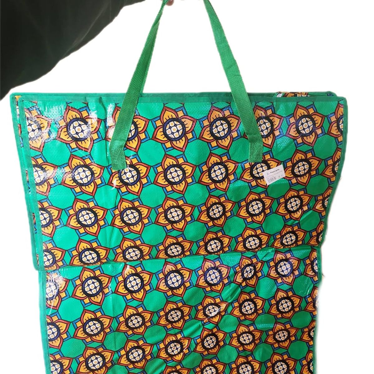 GENERICO - Bolsa Matutera Diseño Verde Con Amarillo 66x60x26cm