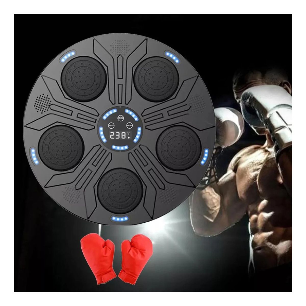 GENERICO - Maquina De Boxeo Musical Bluetooth Guante Para Adulto Y Niño