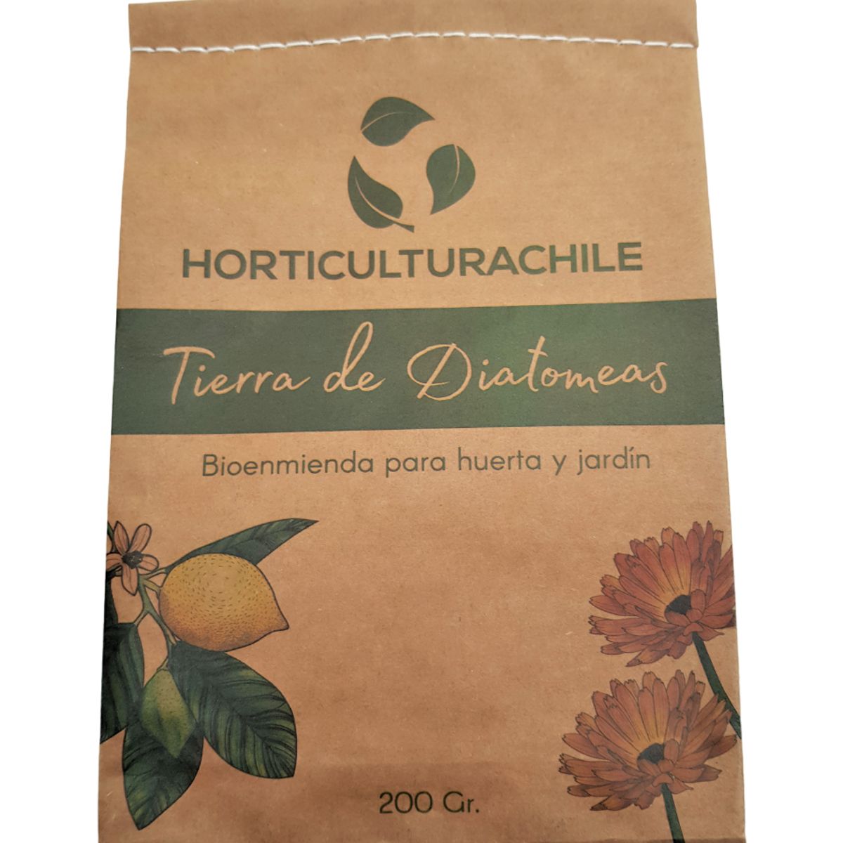 HORTICULTURACHILE - Tierra de Diatomeas - Bioenmienda Huerto y Jardín, 200 grs