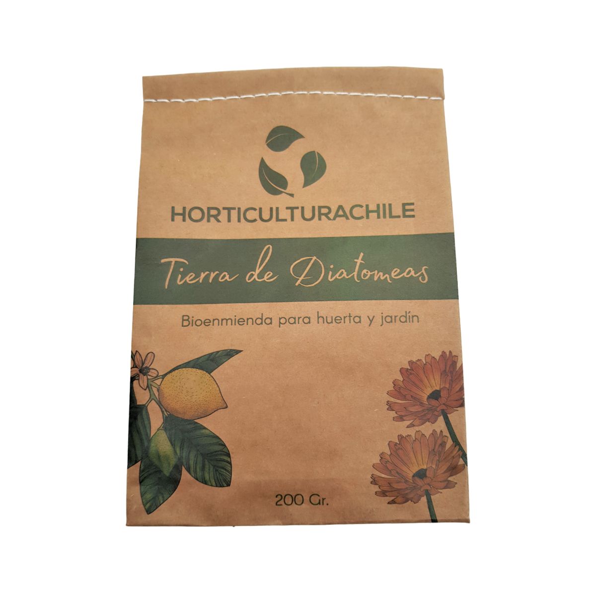 HORTICULTURACHILE - Tierra de Diatomeas - Bioenmienda Huerto y Jardín, 200 grs