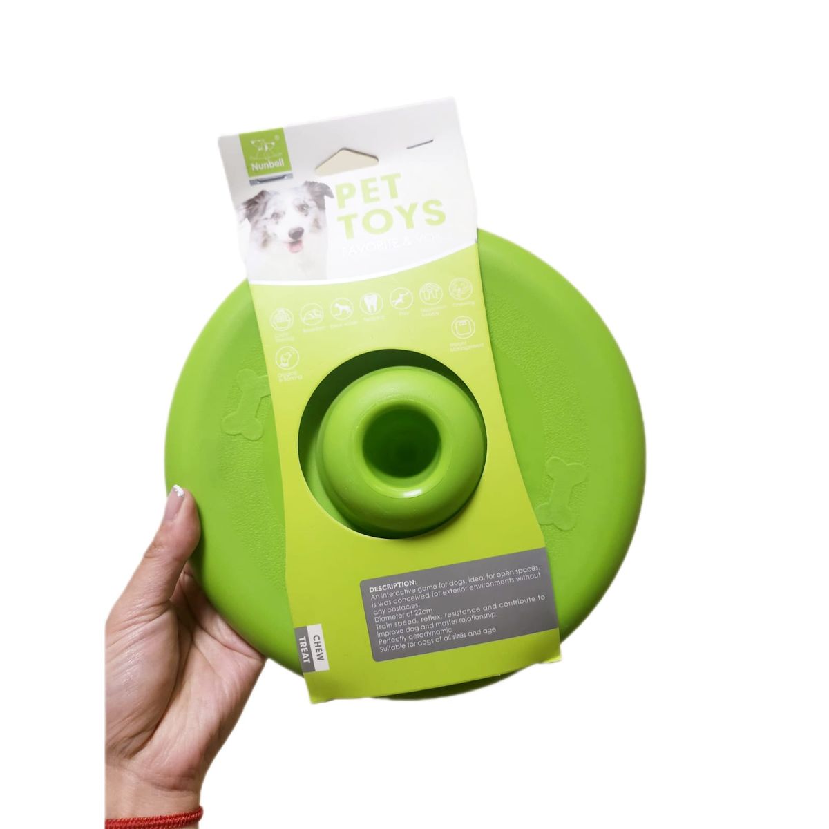 GENERICO - Frisbee Para Perros verde - Diamentro 22cm