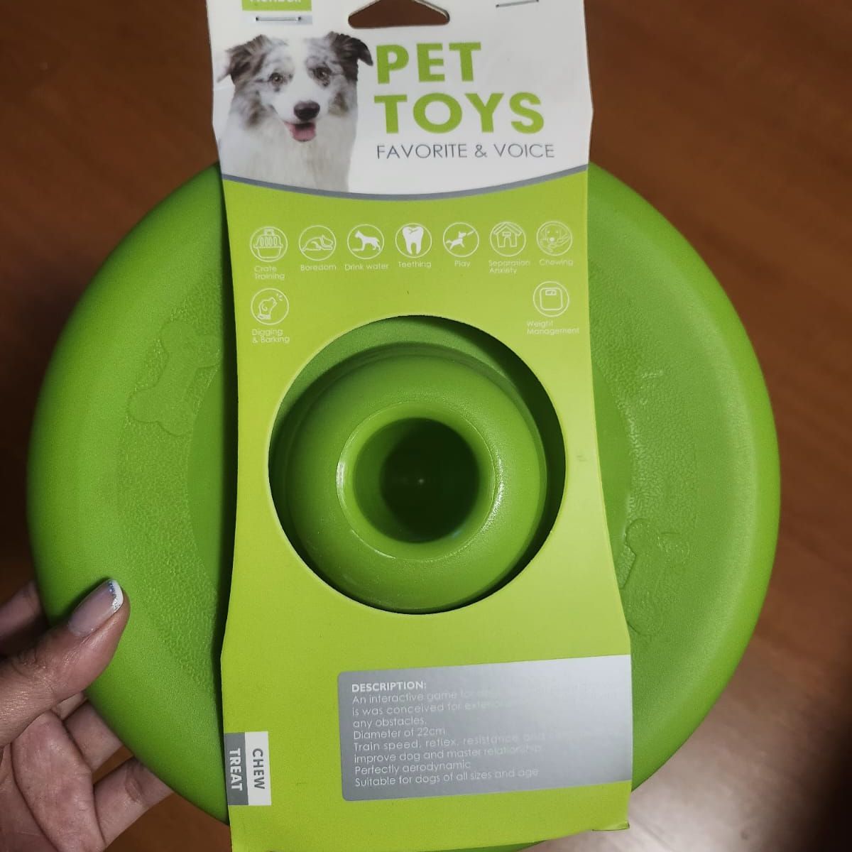 GENERICO - Frisbee Para Perros verde - Diamentro 22cm