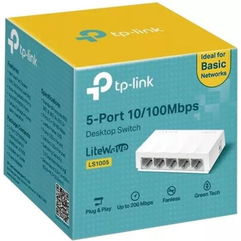 TP LINK - Switch 5 Puertos 10/100Mbps LS1005 LiteWave