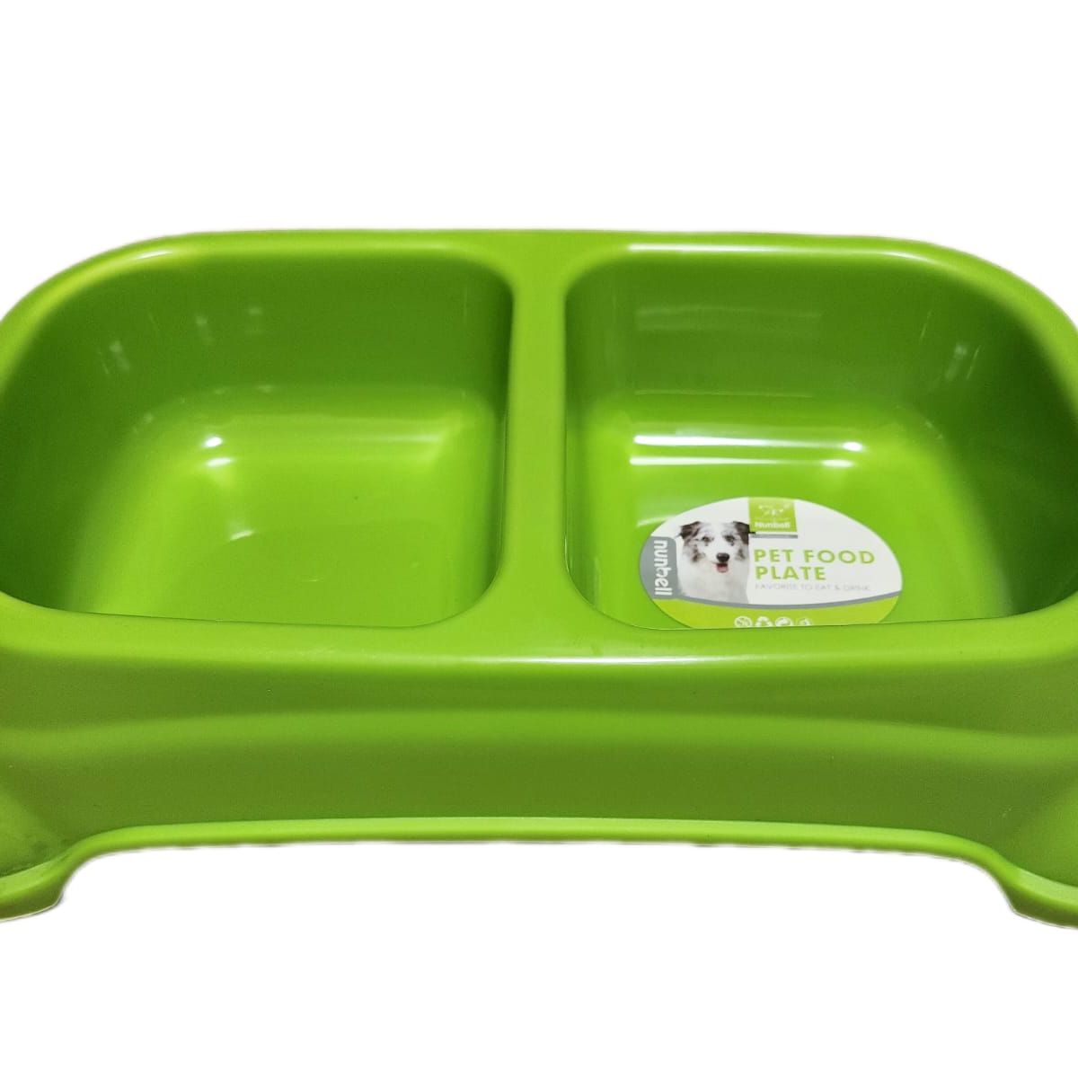 GENERICO - Plato De Comida Para Mascotas Aguacomida verde 30x17Cm