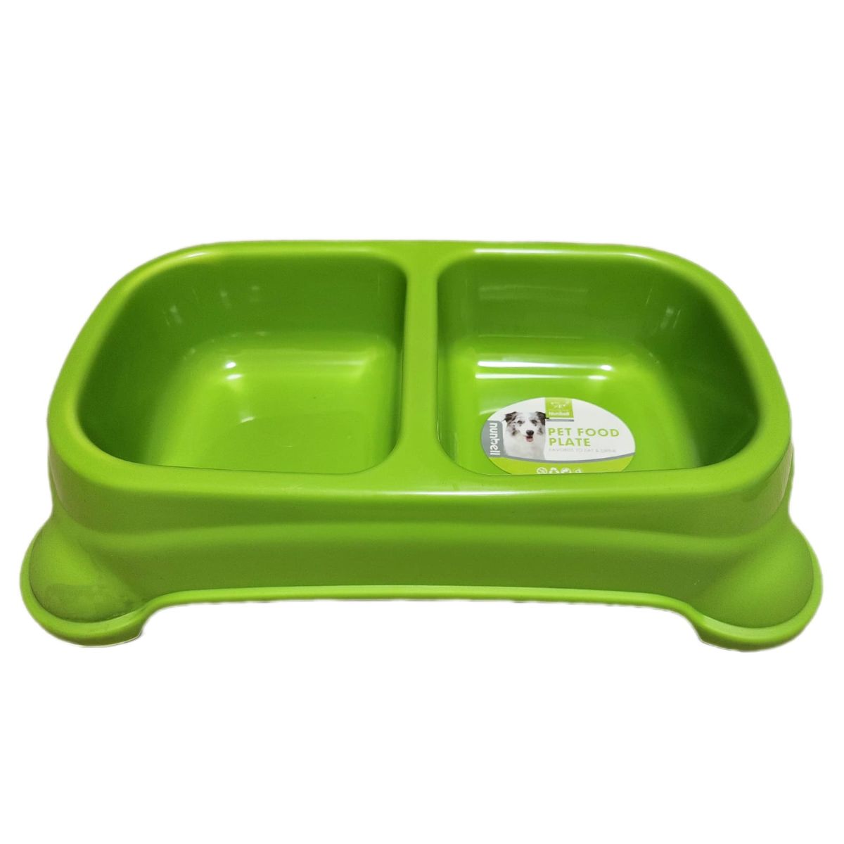 GENERICO - Plato De Comida Para Mascotas Aguacomida verde 30x17Cm