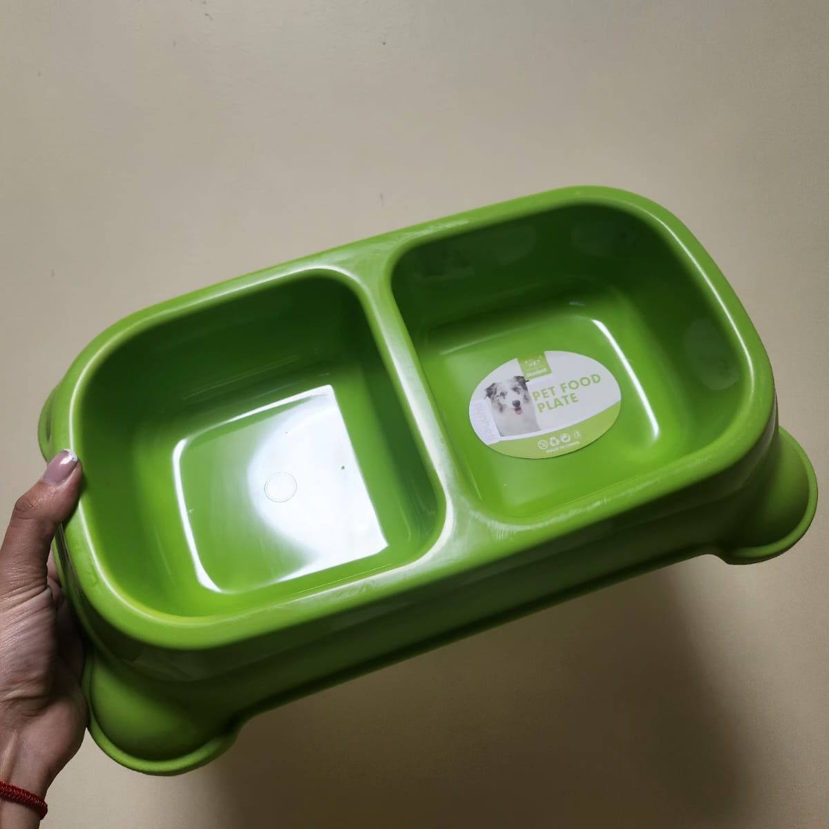 GENERICO - Plato De Comida Para Mascotas Aguacomida verde 30x17Cm