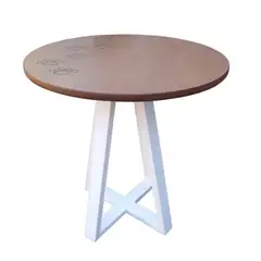 MARFELD MUEBLES - MESA AUXILIAR REDONDA DE MADERA PET LOVER