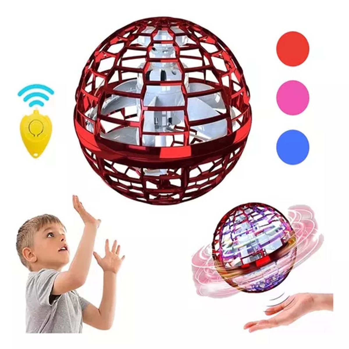 GENERICO - Pelota Esfera Led Voladora Juguete Mini Drone Fly Nova Color