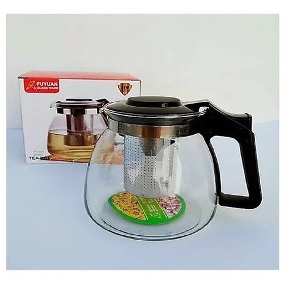 GENERICO - Tetera Vidrio 900 Ml Con Filtro Difusor Metálico