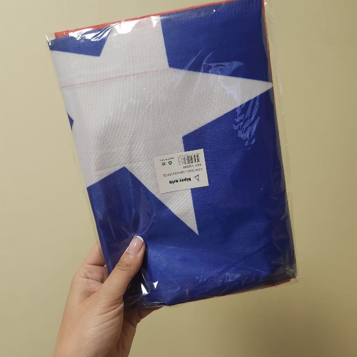 GENERICO - Bandera Chile Chilena Grande Tela Plastica Delgada 90x150cm