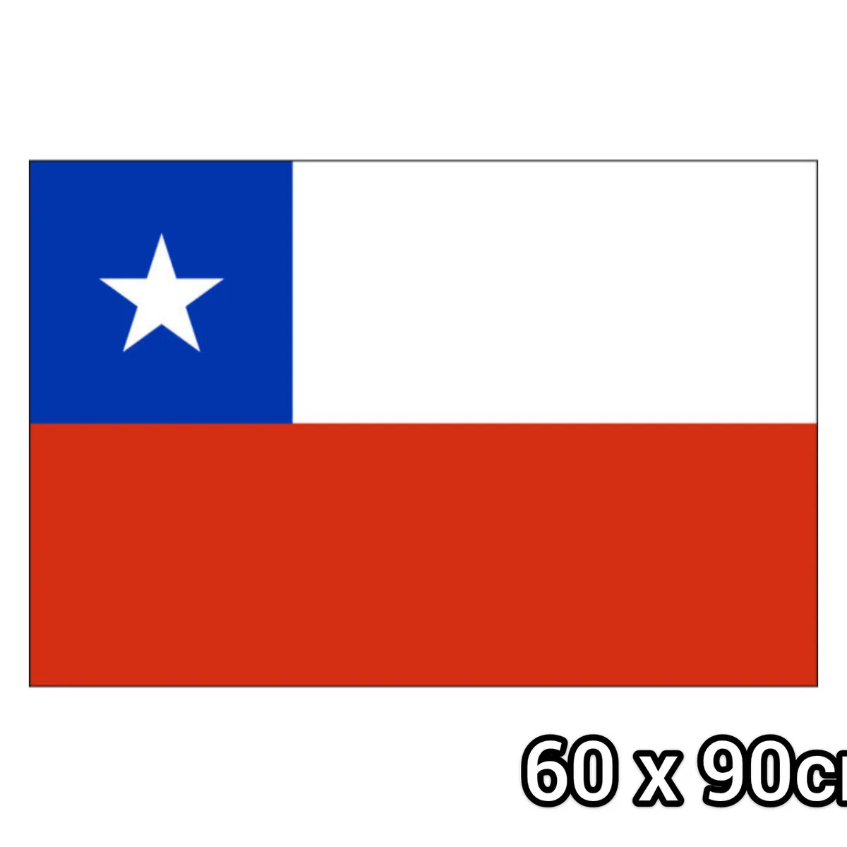 GENERICO - Bandera Chile Chilena Mediana Tela Plastica Delgada 60x90cm