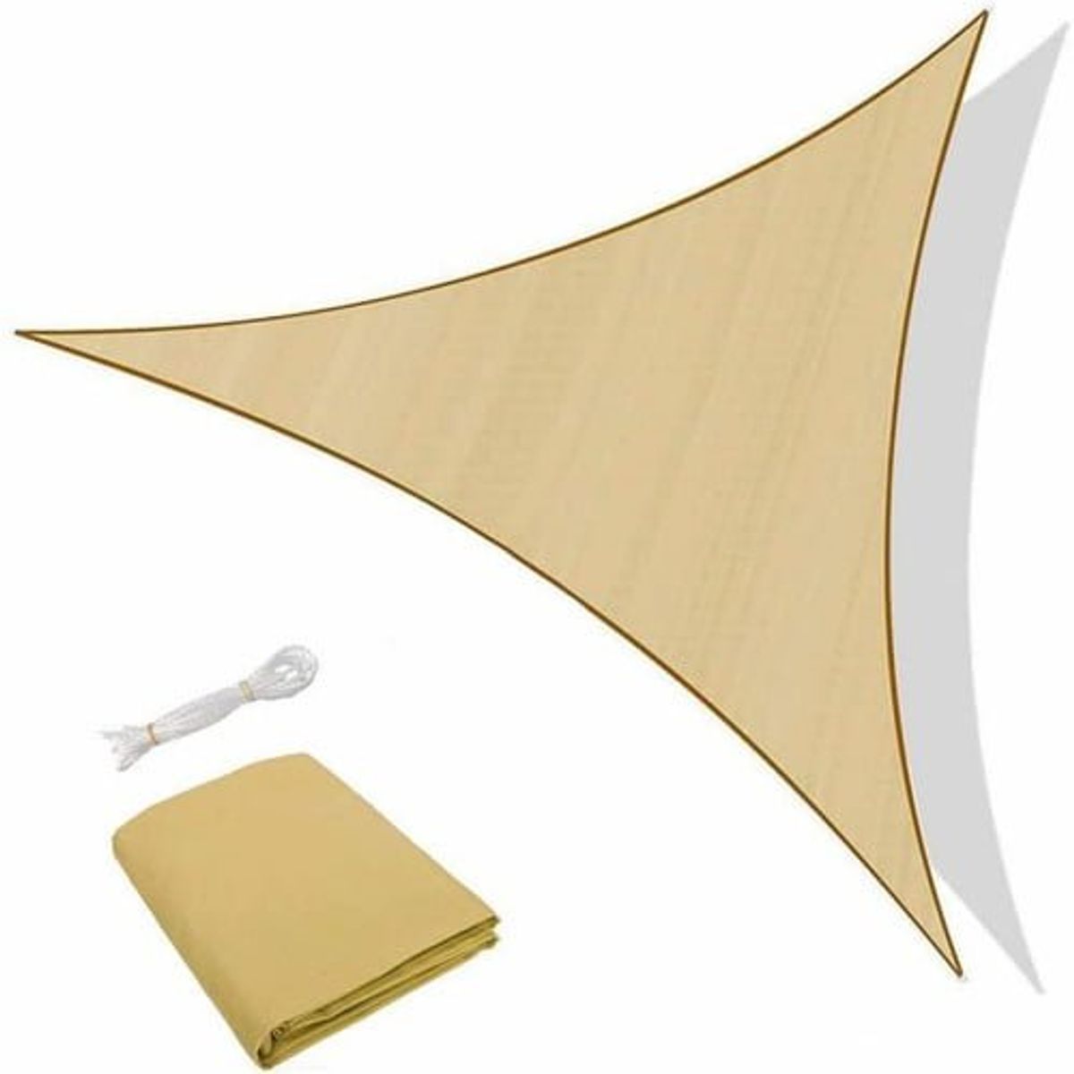 GENERICO - Vela Sombra Toldo 3,5mx3,5mx3,5m  Malla Triangular