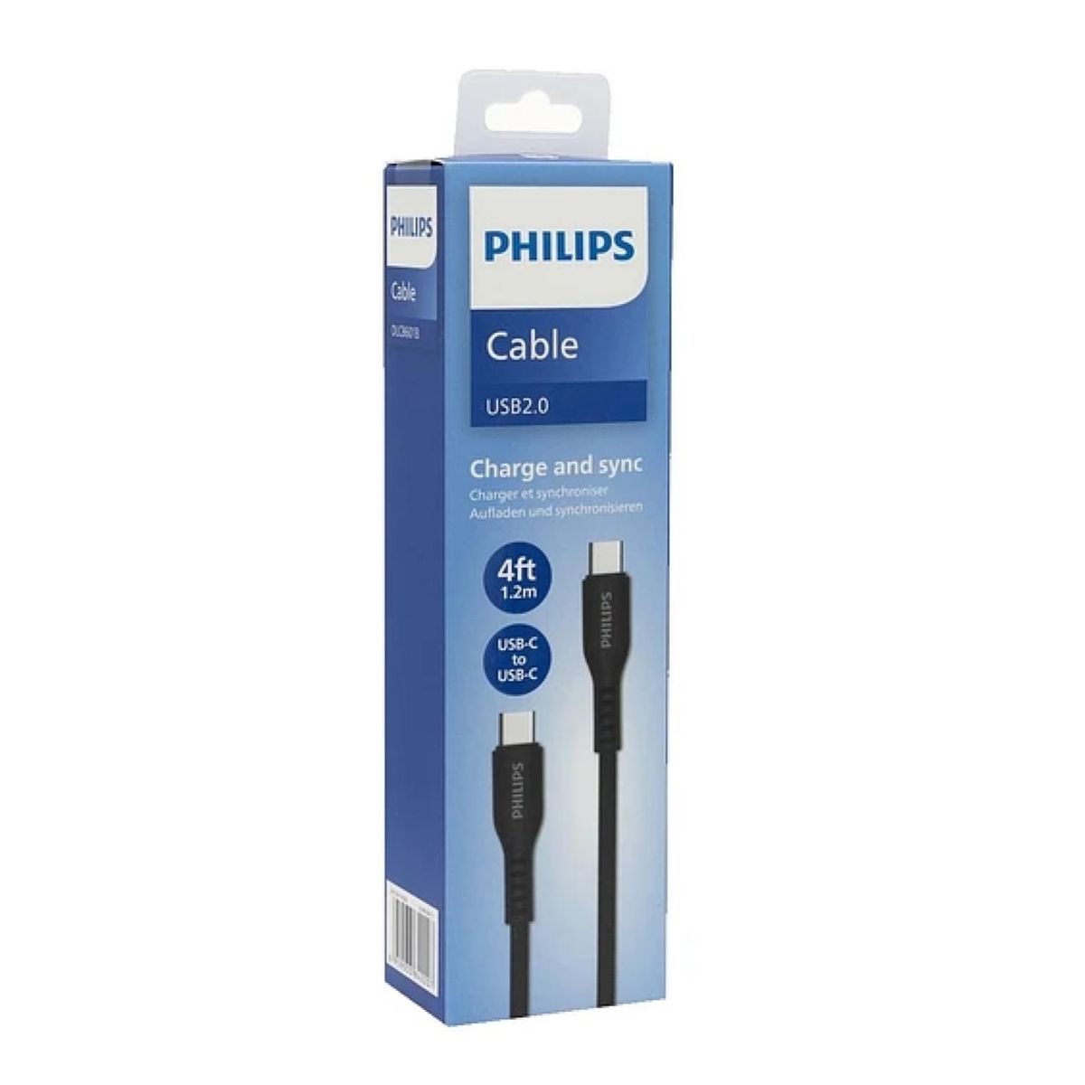 PHILCO - Cable USB C A USB C 1mt 60W Negro DLP8601B71