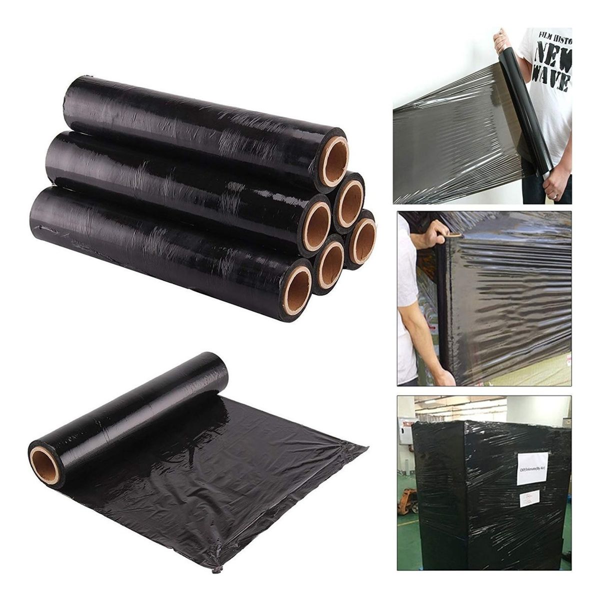 GENERICO - Rollo Alusa Film Negro Embalaje 500M Rollo Industrial