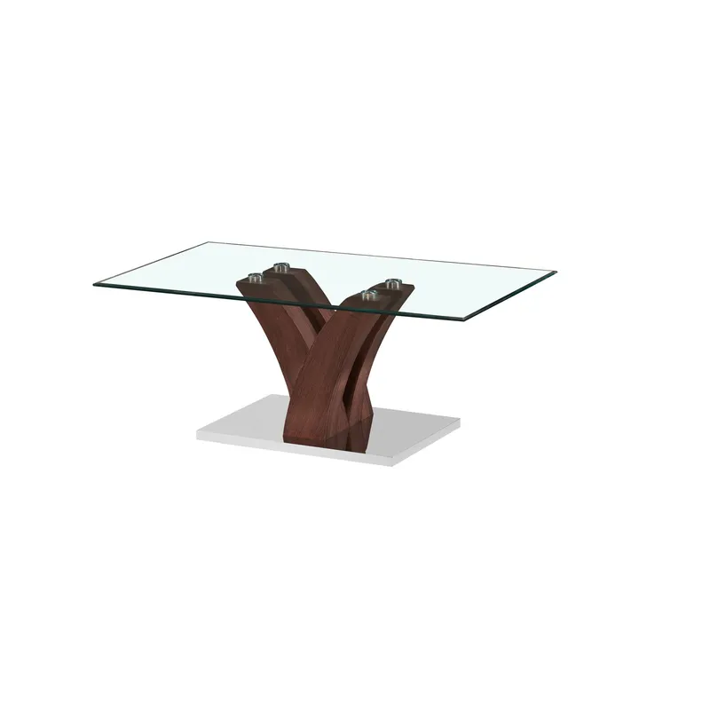 GENERICO - MESA CENTRO GAVIOTA VIDRIO CHOCOLATE ECOMUSO