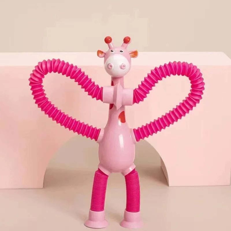 GENERICO - Set 4 Piezas Sensorial Descompresión Pop It Tube Jirafa Luz