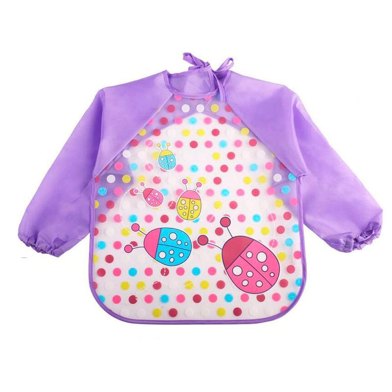 GENERICO - Babero Impermeable Bebe Pechera Niño Ajustable Con Mangas