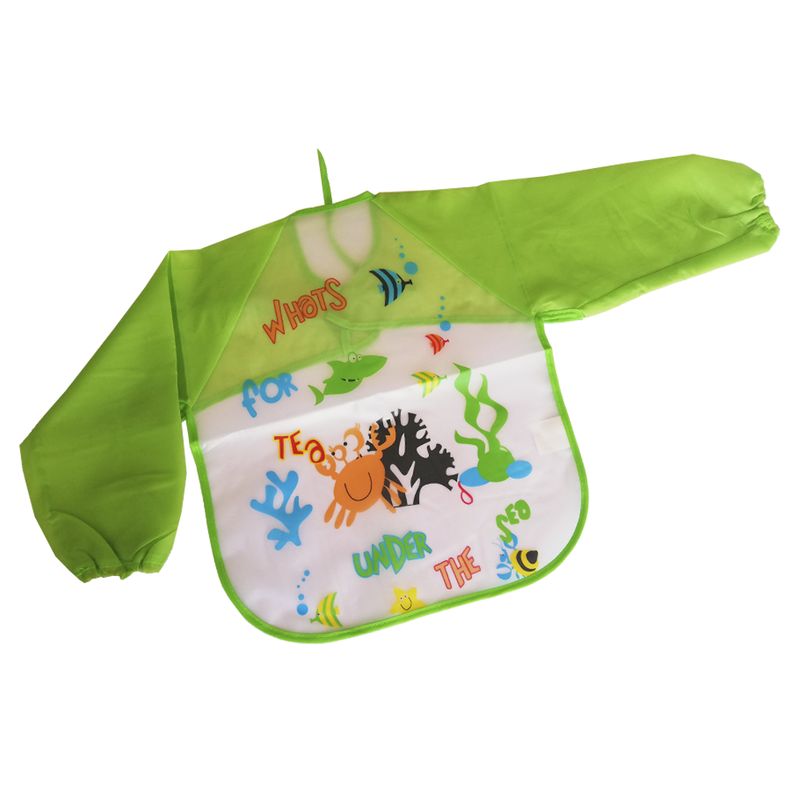 GENERICO - Babero Impermeable Bebe Pechera Niño Ajustable Con Mangas