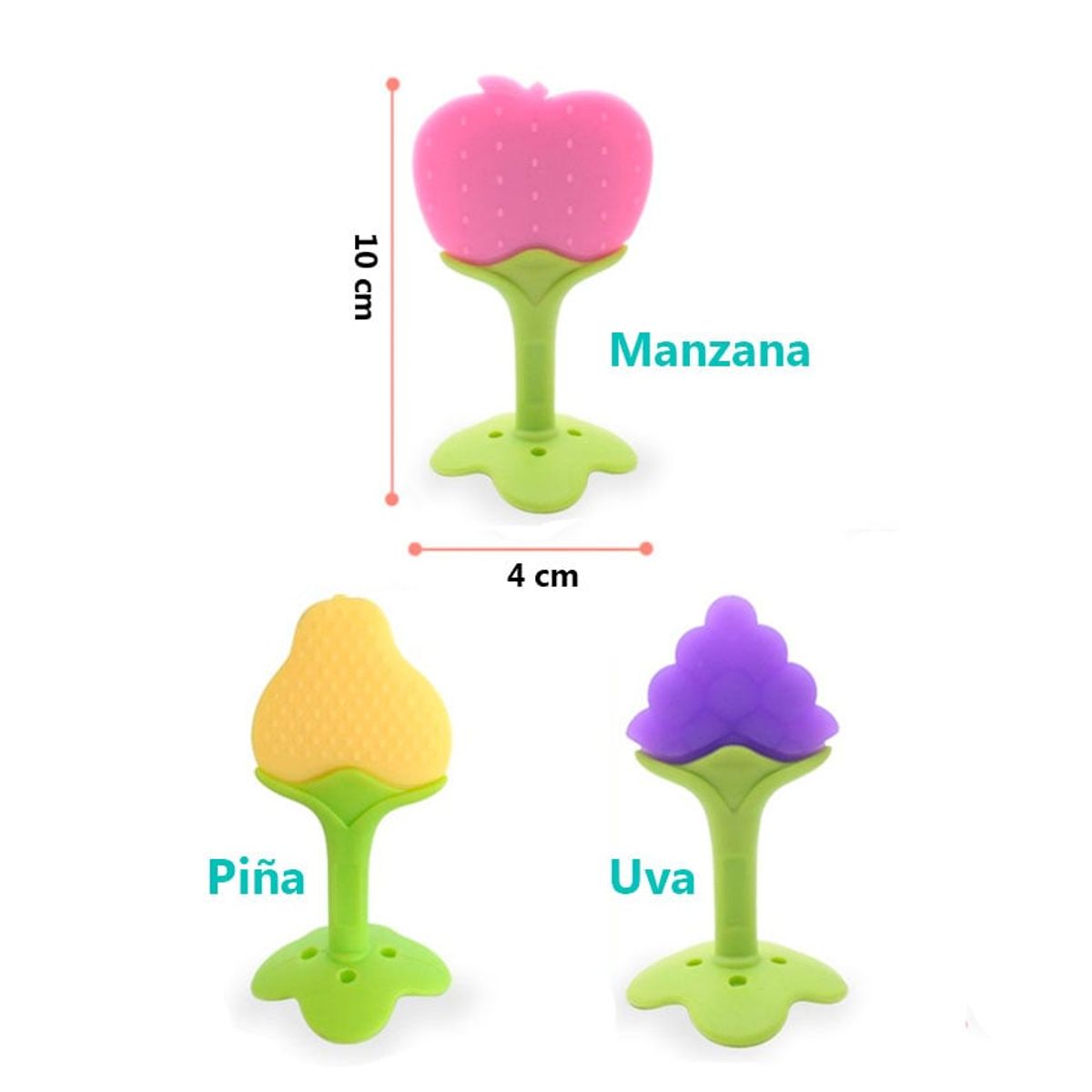 GENERICO - Mordedor Silicona Fruta Rasca Encías Dentición Bebe Guagua