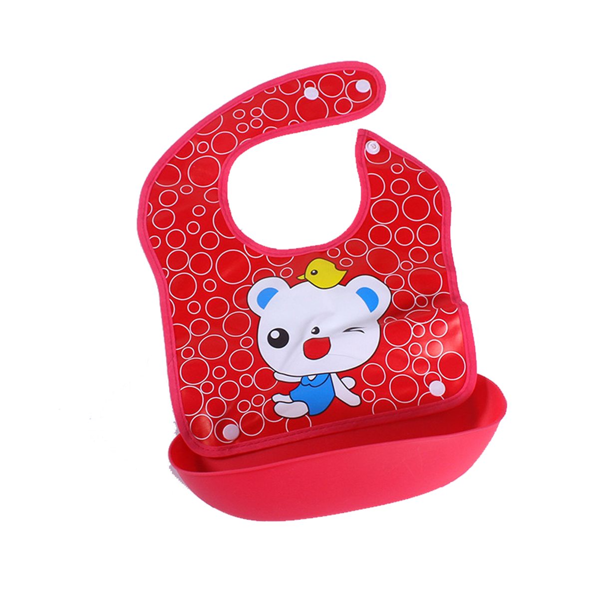 GENERICO - Babero Estereo Impermeable Y Desmontable De Silicona Bebe