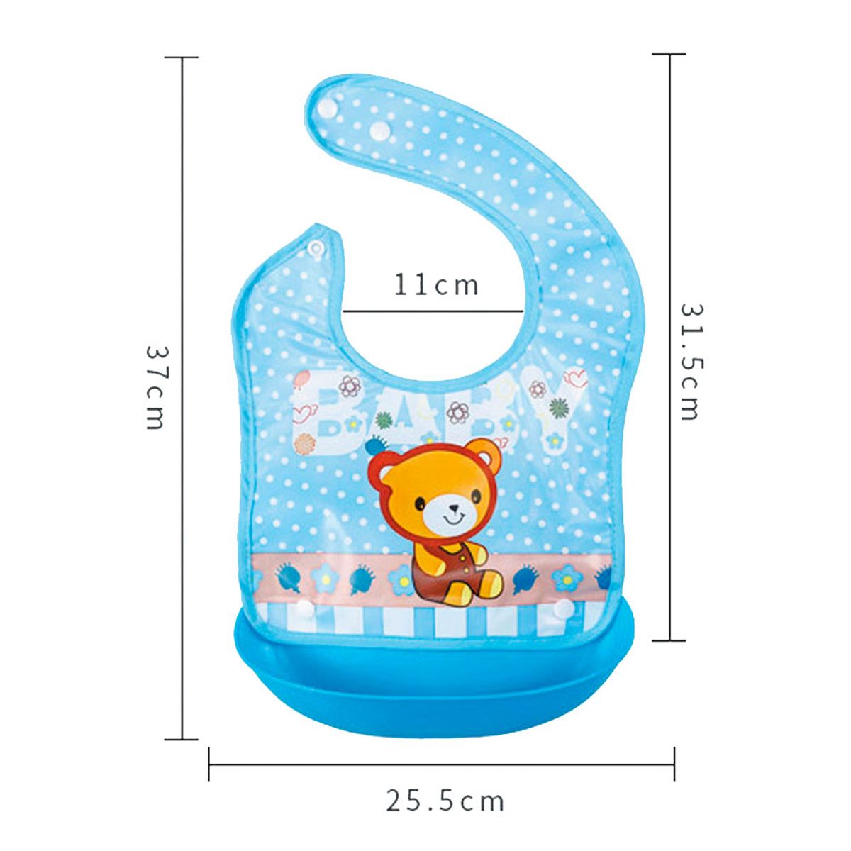 GENERICO - Babero Estereo Impermeable Y Desmontable De Silicona Bebe