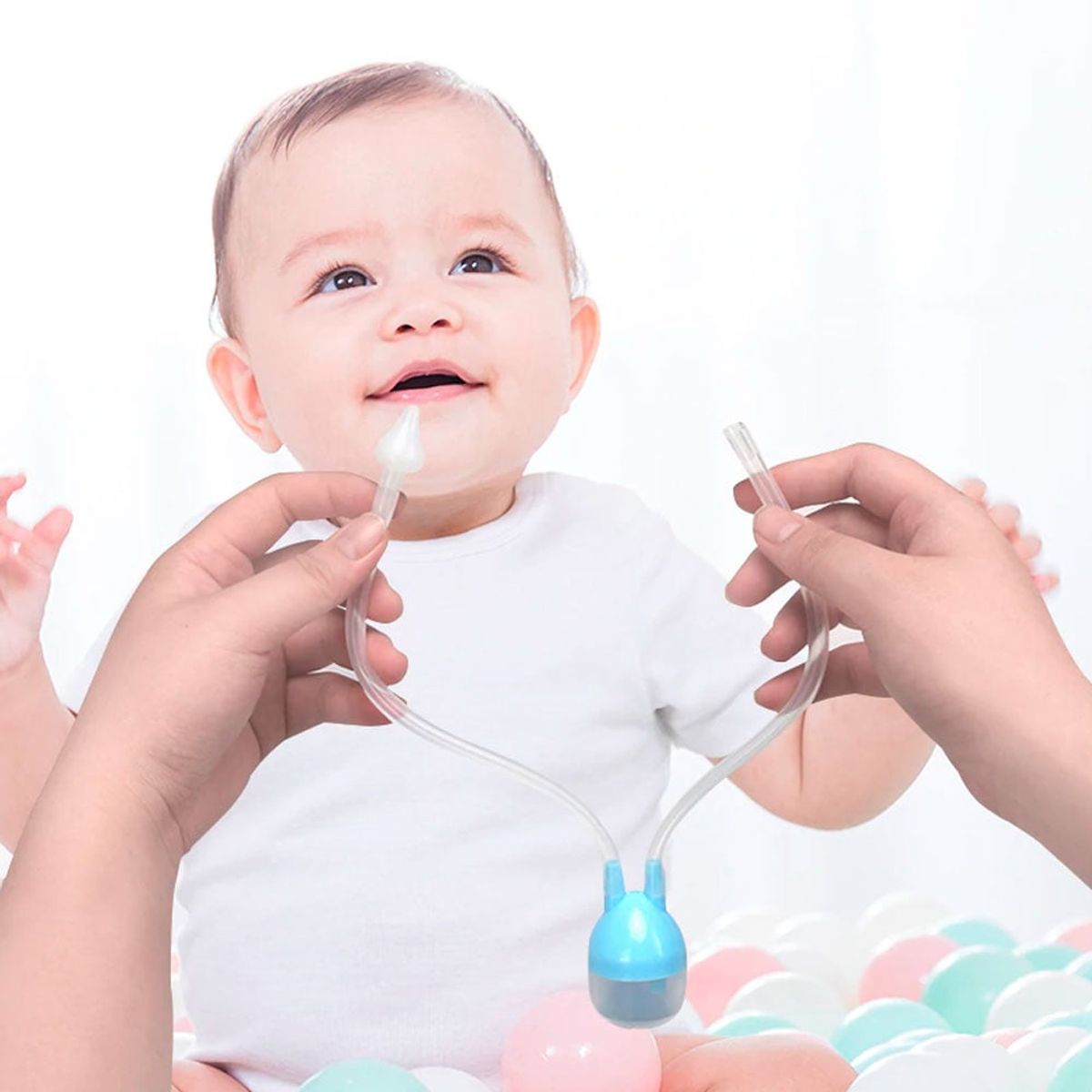 GENERICO - Aspirador Nasal Silicona Succión Limpiador Nariz Bebe caja