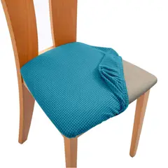 GENERICO - Pack 6 Fundas De Asiento Elasticadas Para Sillas Comedor - Turquesa