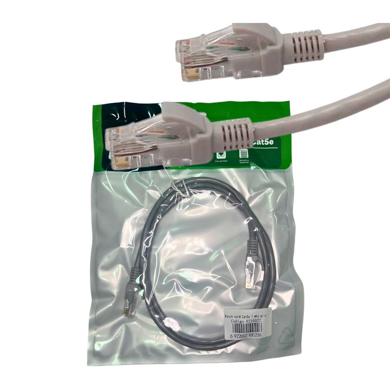 ULINK - Cable De Red Patch Cord Certificado Cat5e 1 Mts Gris