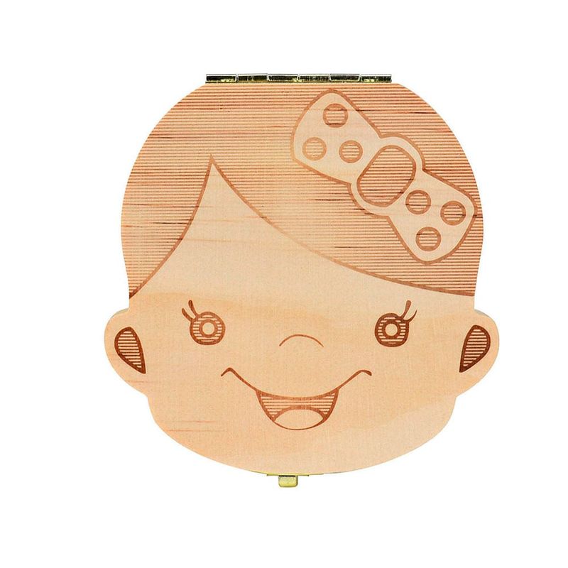 GENERICO - Caja Cajita De Madera Para Dientes De Leche Niño Niña