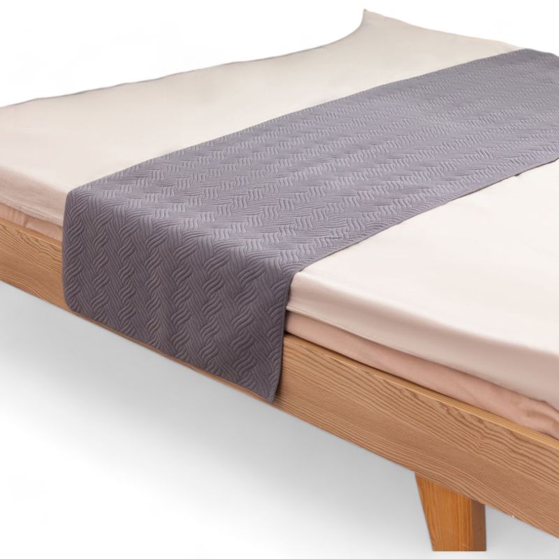 GENERICO - Piecera Para Cama 2 Plaza - King Terciopelo Plush 70x210cm - Gris