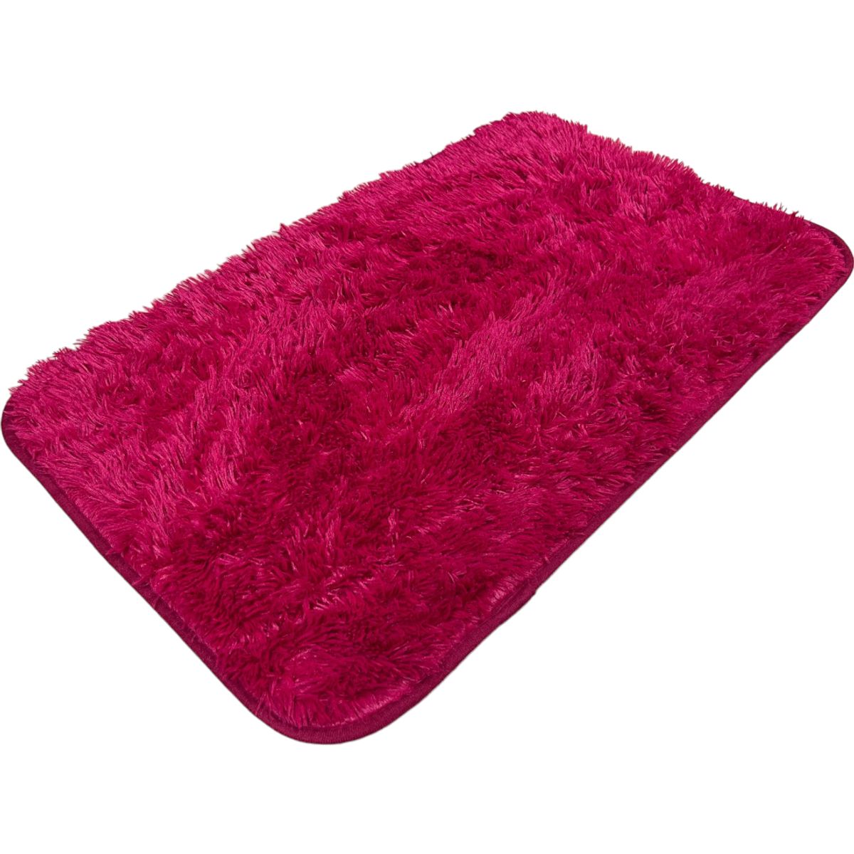 GENERICO - Alfombra Baja De Cama Peluda 100% Poliester 50x80cm Burdeo