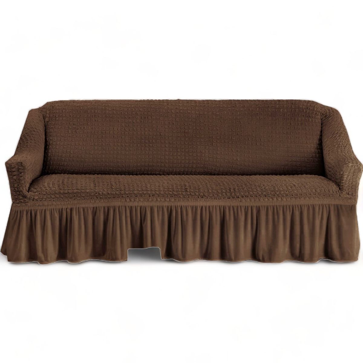 GENERICO - Fundas Cubre Sillon Turca Sofa De 3 Cuerpos Elasticada - Cafe Oscuro