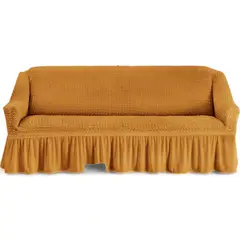 GENERICO - Fundas Cubre Sillon Turca Sofa De 3 Cuerpos Elasticada - Mostaza