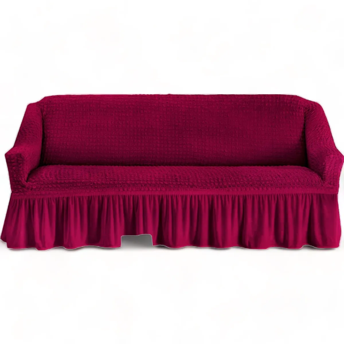 GENERICO - Fundas Cubre Sillon Turca Sofa De 3 Cuerpos Elasticada Burdeo