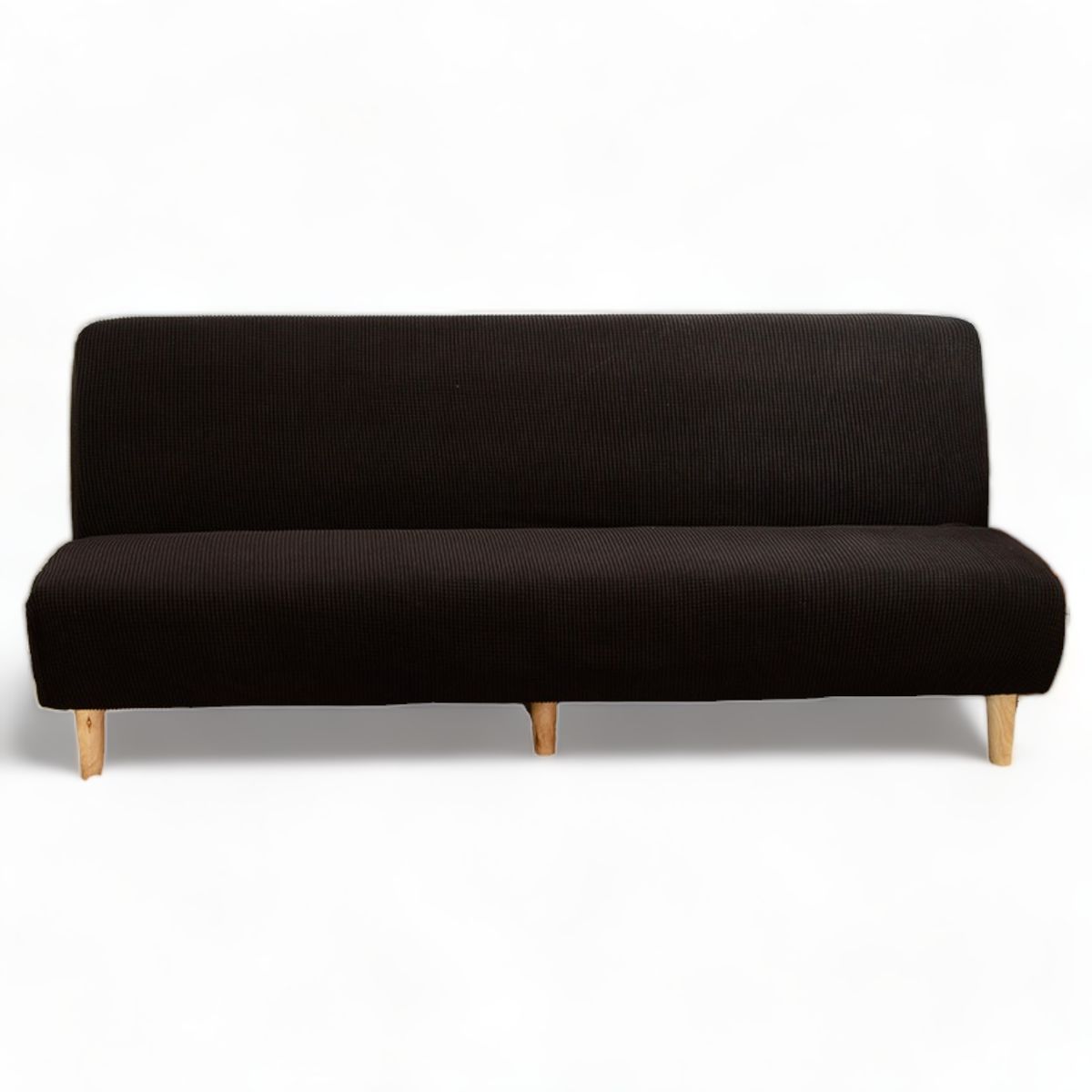 GENERICO - Funda Cubre Futon Cuadrille Elasticada Tela Gruesa Colores - Negro
