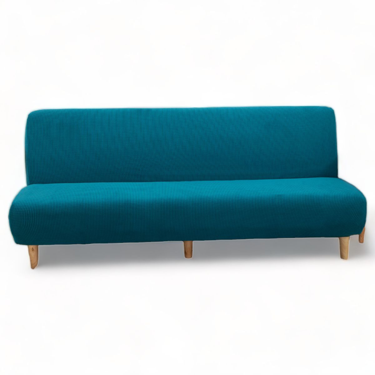 GENERICO - Funda Cubre Futon Cuadrille Elasticada Tela Gruesa Colores - Turquesa