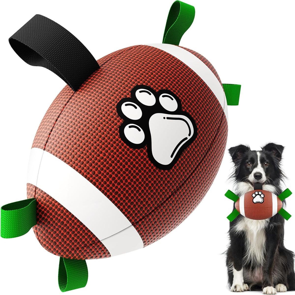 GENERICO - Juguete para perro Pelota rugby con bombín