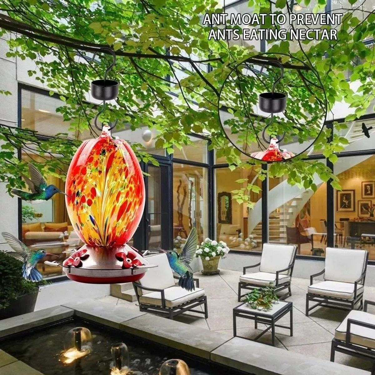 GENERICO - Bebedero y Comedero Para Colibrí