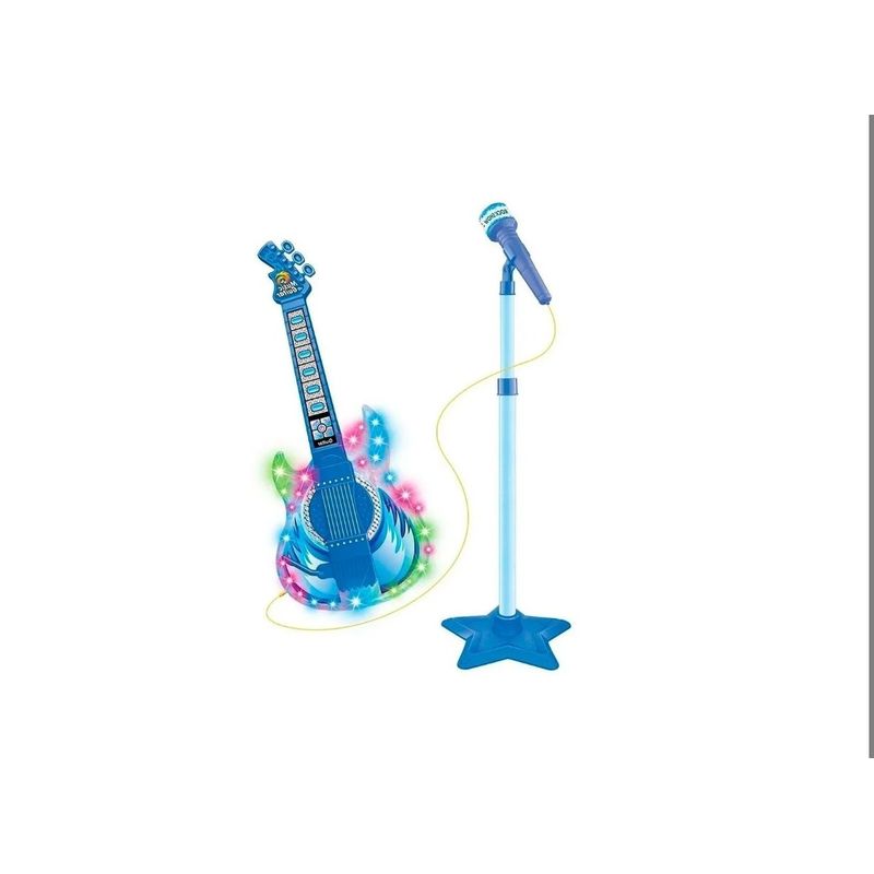GENERICO - Guitarra Musical Micrófono Karaoke Juguetes Blue