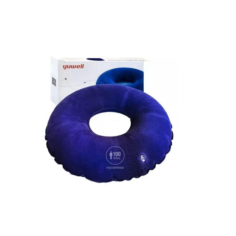 GENERICO - Cojin Picarón Antiescara Inflable Silla De Ruedas Blue
