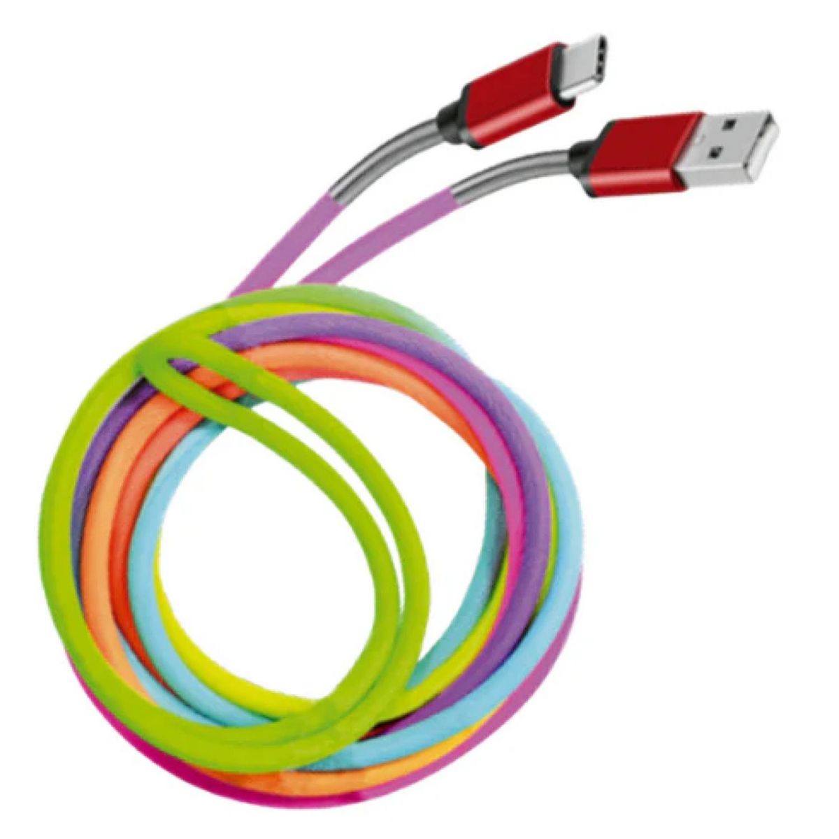 PHILCO - Cable De Carga USB A USB C De Colores 1mt C21354