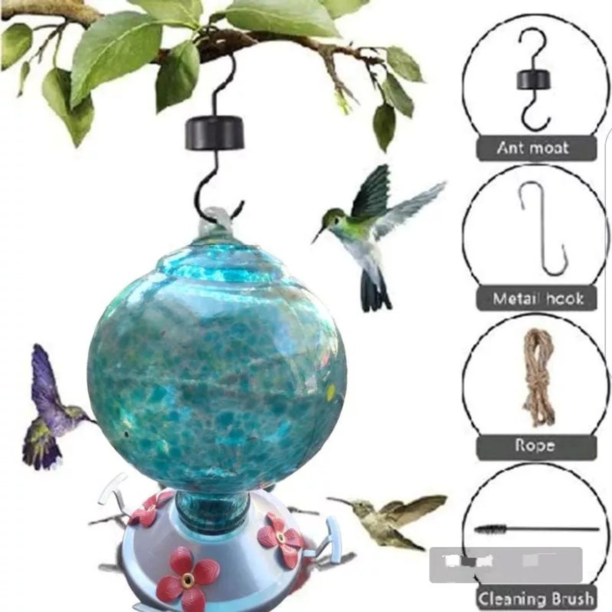 GENERICO - Bebedero y Comedero Para Colibríes Para Exterior