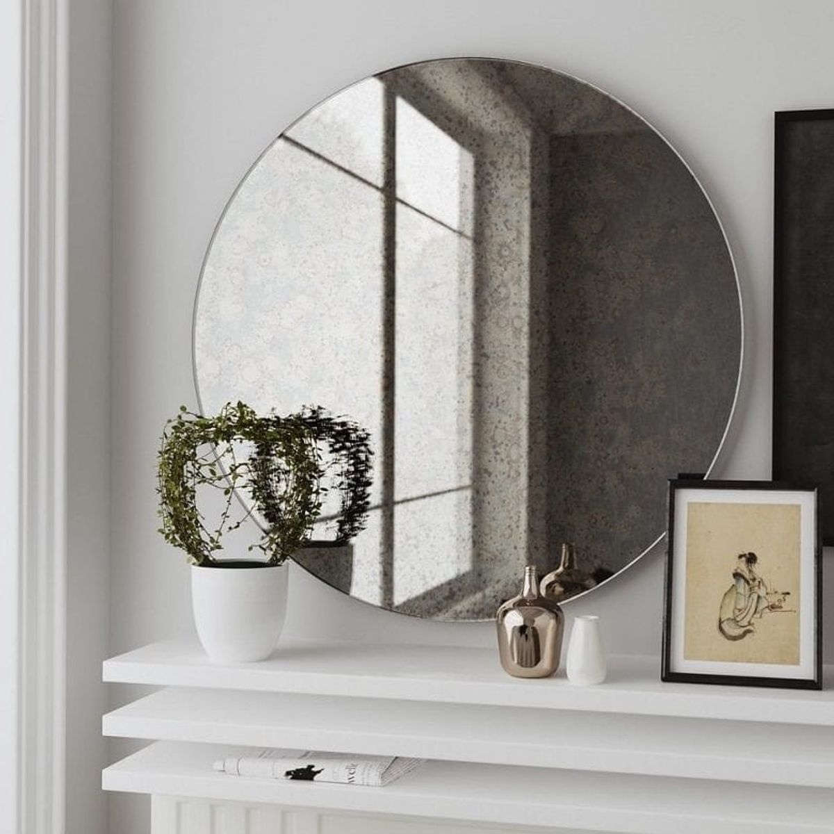 GENERICO - Espejo Redondo 50CM Sin Marco Taller Sin Fronteras