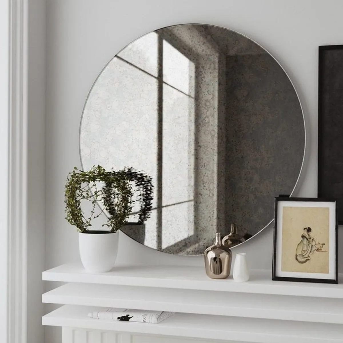 GENERICO - Espejo Redondo 50CM Sin Marco Taller Sin Fronteras