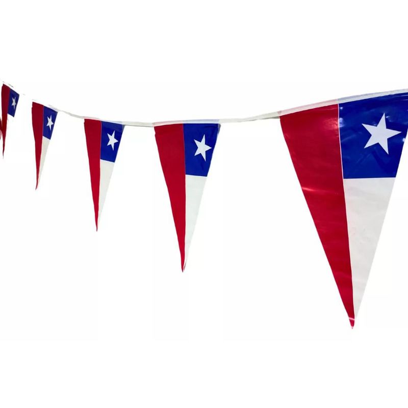UTILISIMO - Banderines Triangular Guirnaldas 5Mts Bandera de Chile Fechas Patrias